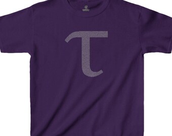 Numbers of Tau Shirt (Kids/Youth), Math T-shirt, Mathematics Tee