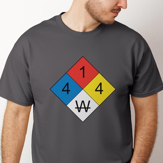 AREA OF DIAMOND 4　BLACK　Tシャツ　Lサイズ Human MSDS Shirt, Hazardous Material Tee, Safety Diamond T-shirt