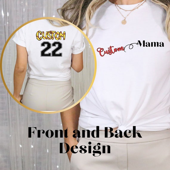 Mom or Dad Front and Back Softball T-Shirts for | Personalized Team Spirit Shirts | Perfect Gift for Sports Parents | Grandma Tee
