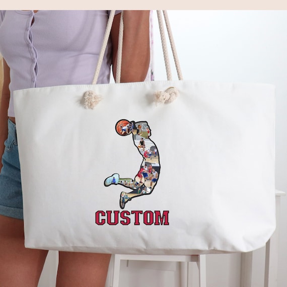 Personalized Sports Canvas Weekender Bag | Sport Mom Bag | Custom Canvas Bag | Weekender Bag and Monogram | Baseball Weekender Bag for Mom