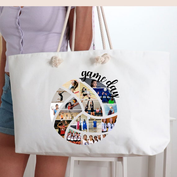 Personalized Sports Canvas Weekender Bag Sport Mom Bag Custom