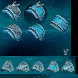 Scylla Legion Shoulder Armor Kit / Tabletop Model / Wargaming Miniature | DakkaDakka