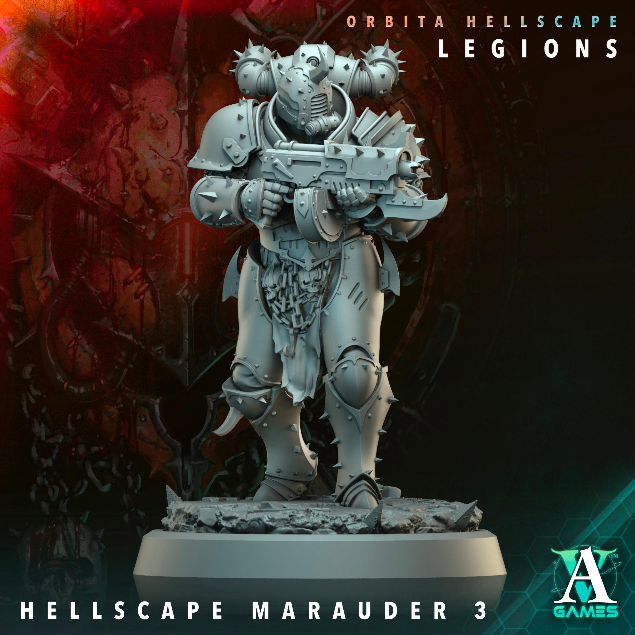 Tabletop Hellscape Hellscape Marauder / Tabletop Model / Miniature Figurine | Archvillain ...