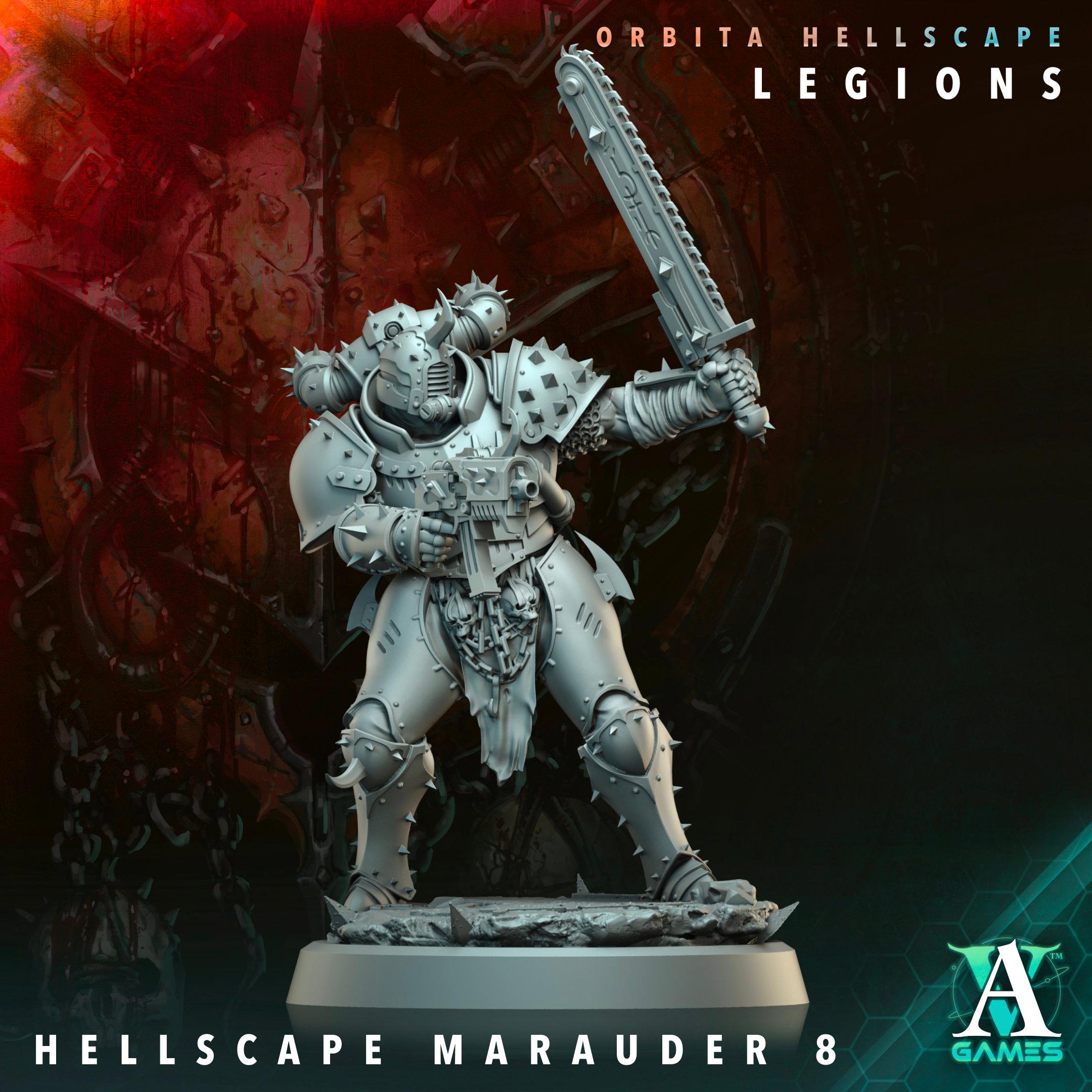 Tabletop Hellscape Hellscape Marauder / Tabletop Model / Miniature Figurine | Archvillain ...