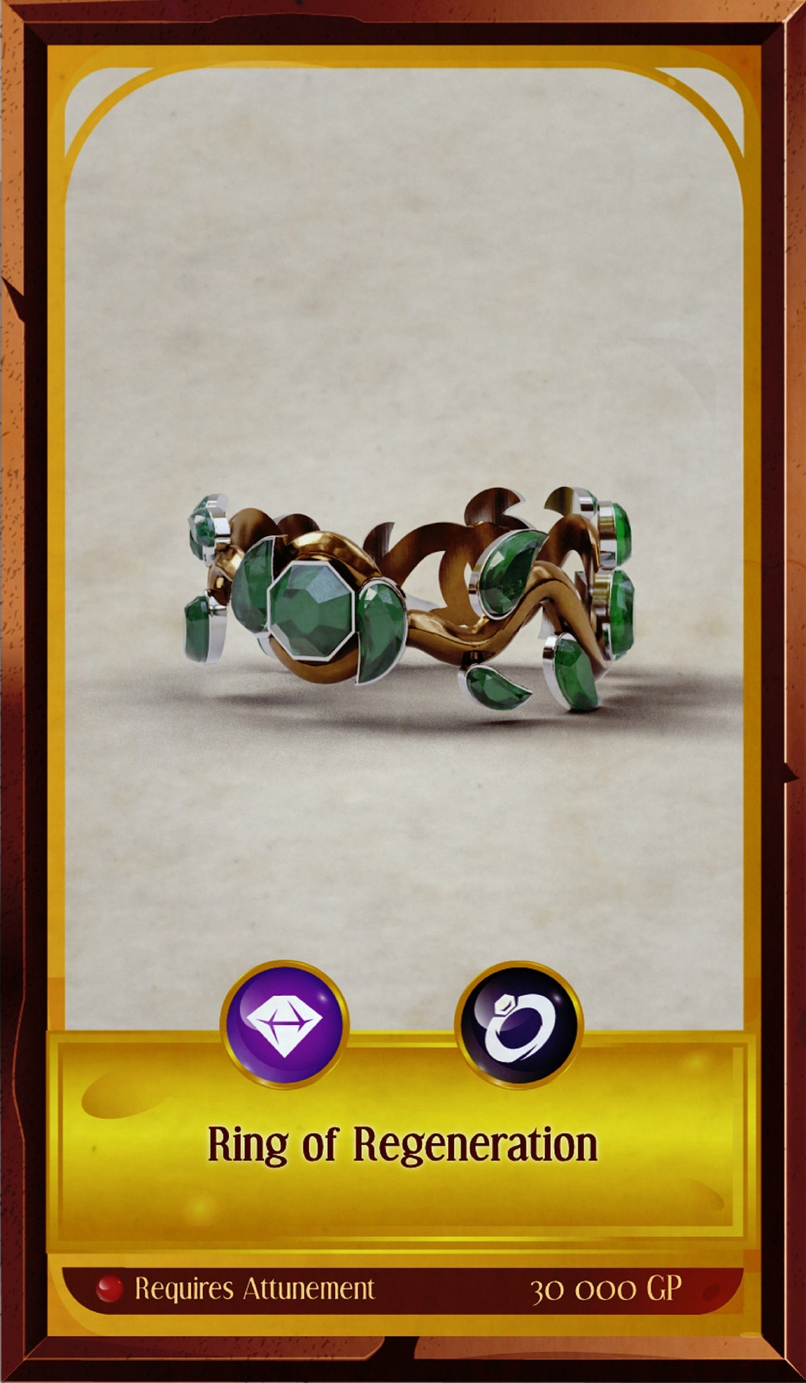 Ring of Regeneration / Tabletop Prop / Cosplay Prop Props Etsy