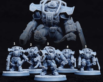 Dwarven Minotaur Bladesquad / Tabletop Model / Wargaming Miniature | Tablehammer