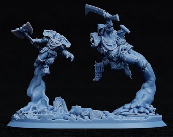 Jetpack Dwarf vs Orc Diorama / Tabletop Model / Wargaming Miniature | Tablehammer