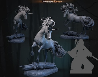 White Unicorn / Tabletop Figurine / Miniature Model | 3DArtDigital