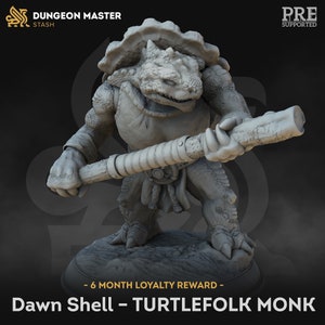 Dawnshell the Turtlefolk Monk / Tabletop Model / Miniature Figurine | DM Stash