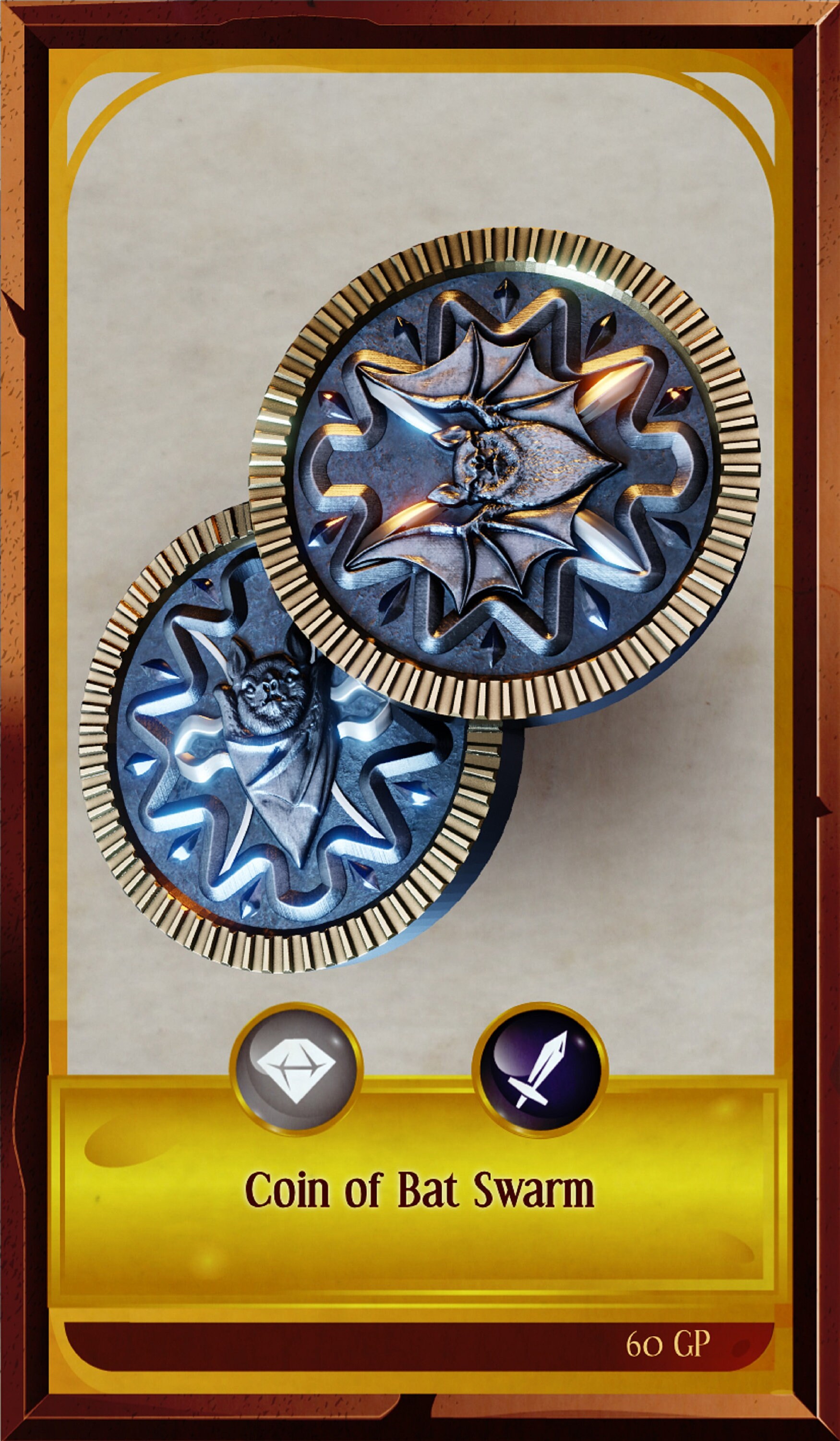 バットスウォームのコイン / 卓上小道具 / 共同プレイ小道具 | 小道具とその先 - Etsy 日本