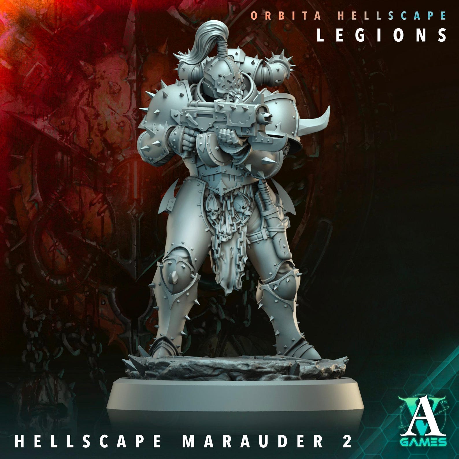 Tabletop Hellscape Hellscape Marauder / Tabletop Model / Miniature Figurine | Archvillain ...