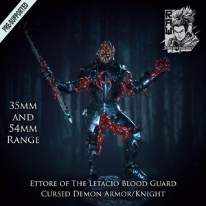 Demon Knight Ettore / Tabletop Model / Miniature Figurine | Ronin Arts Workshop