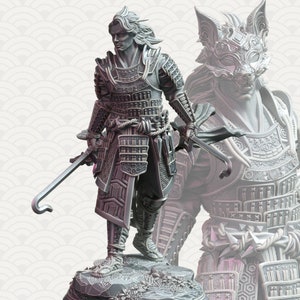 Kenshi Kitsune le samouraï du renard / Modèle de table / Figurine miniature | Cache DM