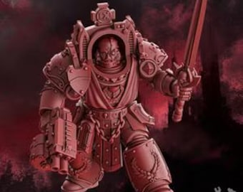 Commandant Crimson Wings en armure de destroyer / Modèle de table / Miniature de jeu de guerre | DakkaDakka