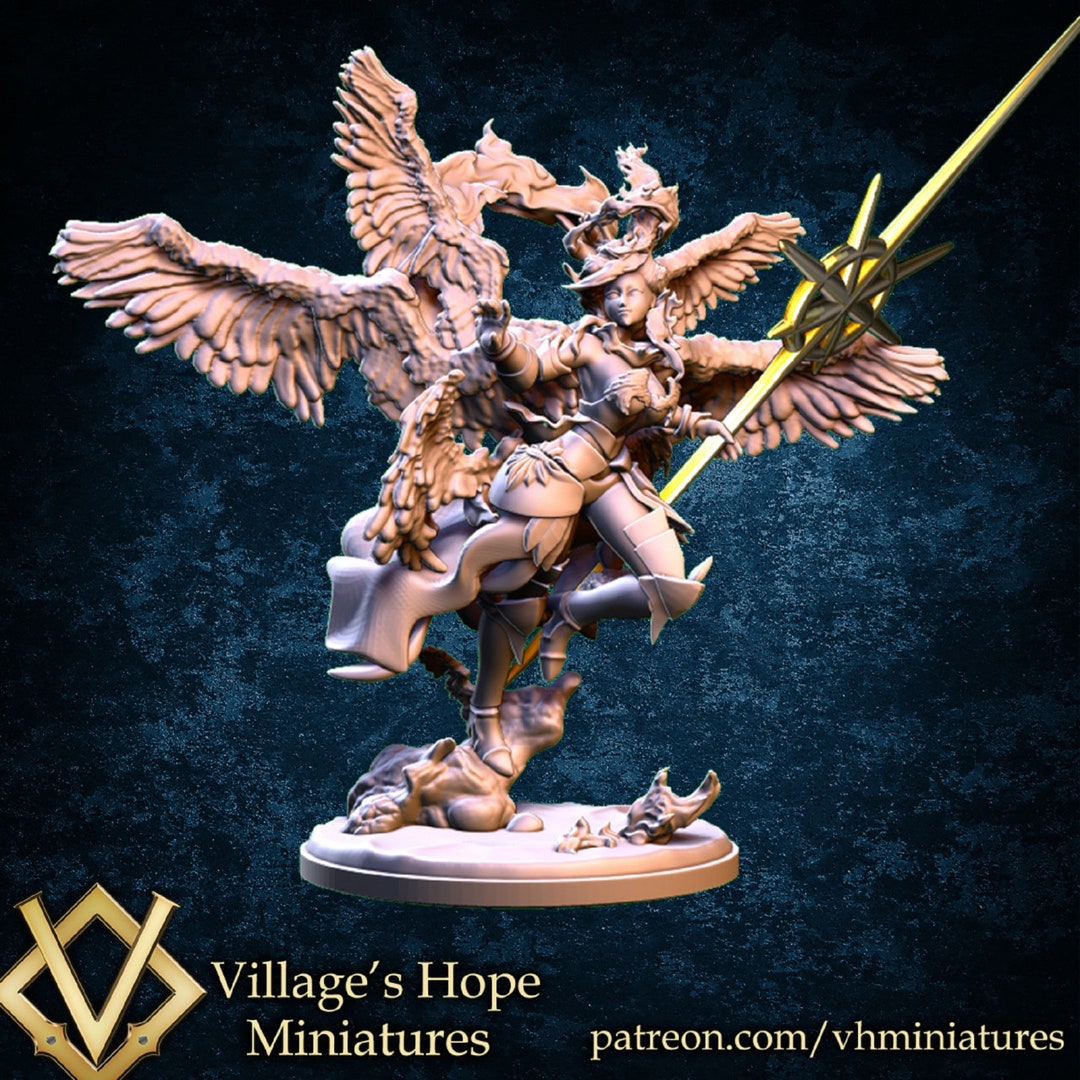 Flame Angel / Tabletop Model / Miniature Figurine | - Etsy