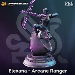 Elexana the Arcane Ranger / Tabletop Model / Miniature Figurine | DM Stash