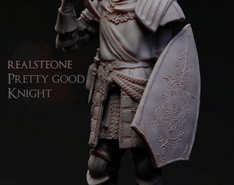 Pretty Good Knight / Tabletop Model / Miniature Figurine | Realstone Miniatures