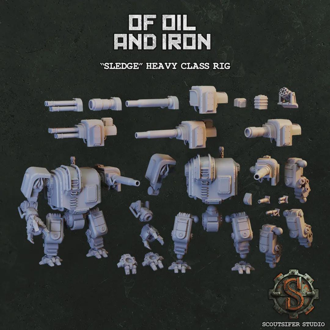 Tabletop Rigging Game Heavy Class Rig Sledge / Tabletop Model / Wargaming Miniature ...