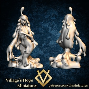 Slime Girl / Tabletop Model / Miniature Figurine | Village&#39;s Hope Miniatures