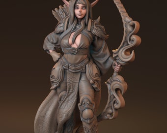 Maeta Alanor the Elven Archer / Tabletop Model / Miniature Figurine | MythReal Games