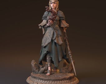 Miloen Santun the Sorceress / Tabletop Model / Miniature Figurine | MythReal Games