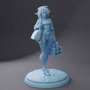 Barb at the Beach / Tabletop Model / Miniature Figurine | Twin Goddess Minis