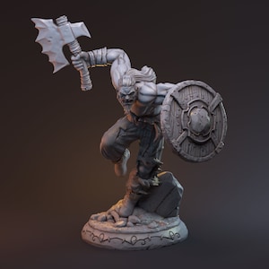 Gunnulv Vuvar the Berserker / Tabletop Model / Miniature Figurine | MythReal Games