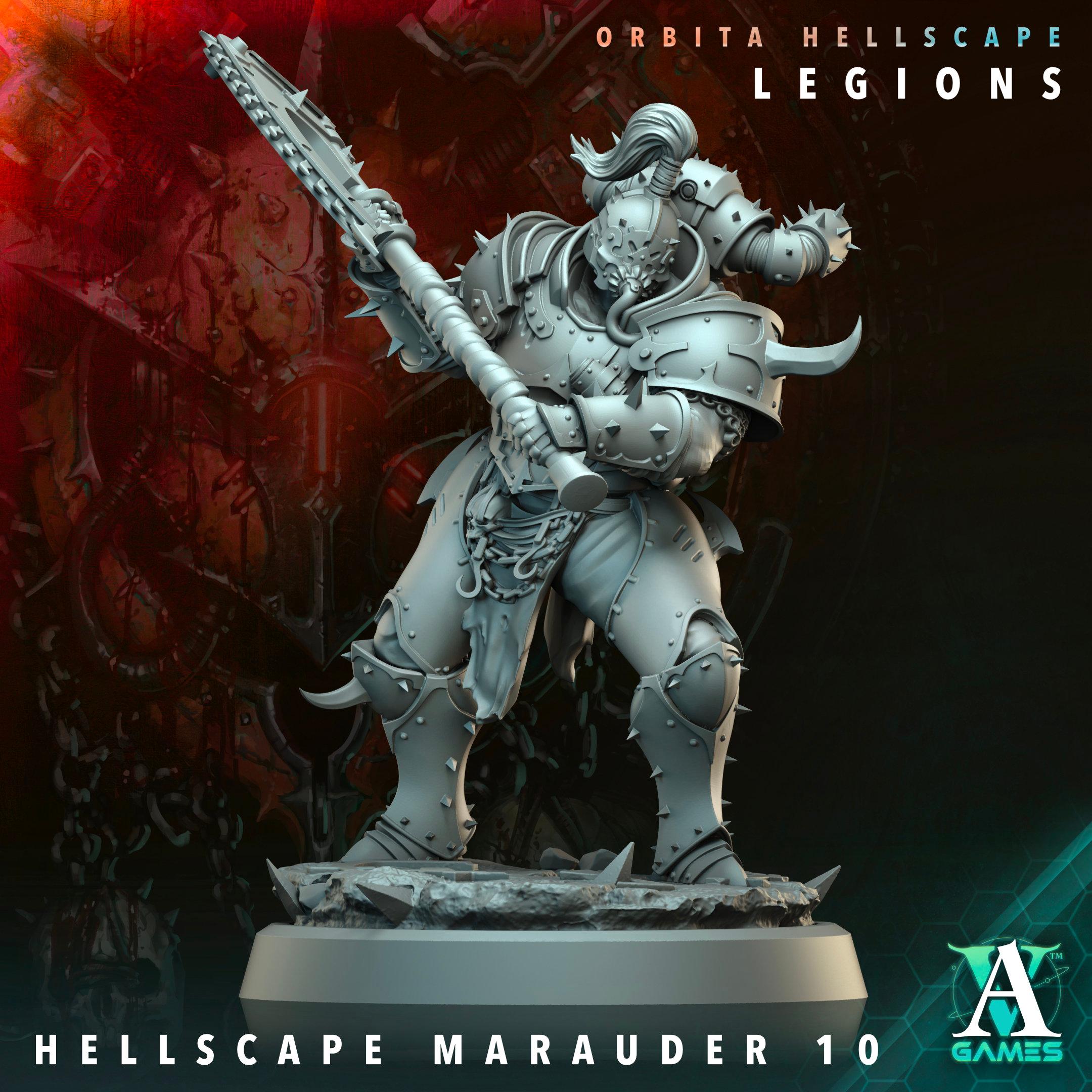 Tabletop Hellscape Hellscape Marauder / Tabletop Model / Miniature Figurine | Archvillain ...