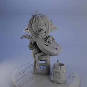 Gaz, o Bardo Goblin / Modelo para Jogo de Mesa / Miniatura | Twin Goddess Minis