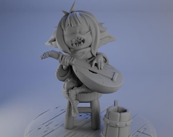 Gaz, o Bardo Goblin / Modelo para Jogo de Mesa / Miniatura | Twin Goddess Minis