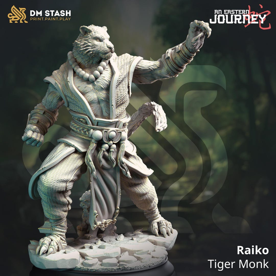 Raiko the Tiger Monk / Tabletop Model / Miniature Figurine | DM Stash ...