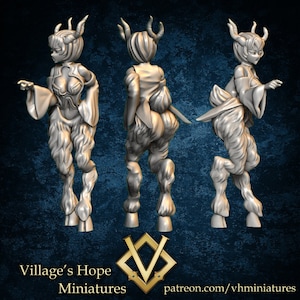 Satyr Girl / Tabletop Model / Miniature Figurine | Village&#39;s Hope Miniatures