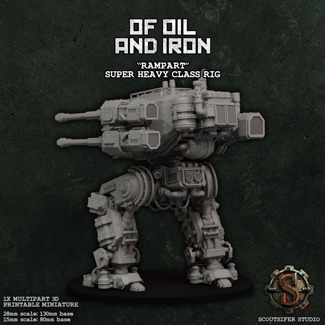 Super Heavy Class Rig Rampart / Tabletop Model / Wargaming Miniature ...