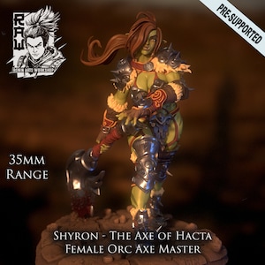 Shyron the Orc Axe Master / Tabletop Model / Miniature Figurine | Ronin Arts Workshop