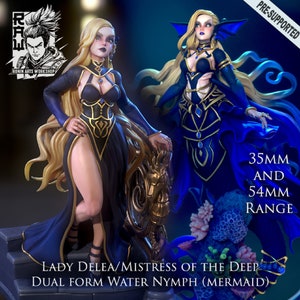 Lady Delea the Water Nymph / Tabletop Model / Miniature Figurine | Ronin Arts Workshop