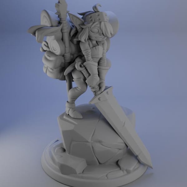 Cherry la Goblin Aventurera / Modelo de mesa / Figura en miniatura / Twin Goddess Minis