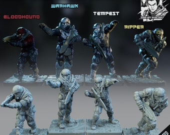 Breacher Squad Gamma / Modelo de mesa / Figurilla en miniatura / Taller de artes Ronin