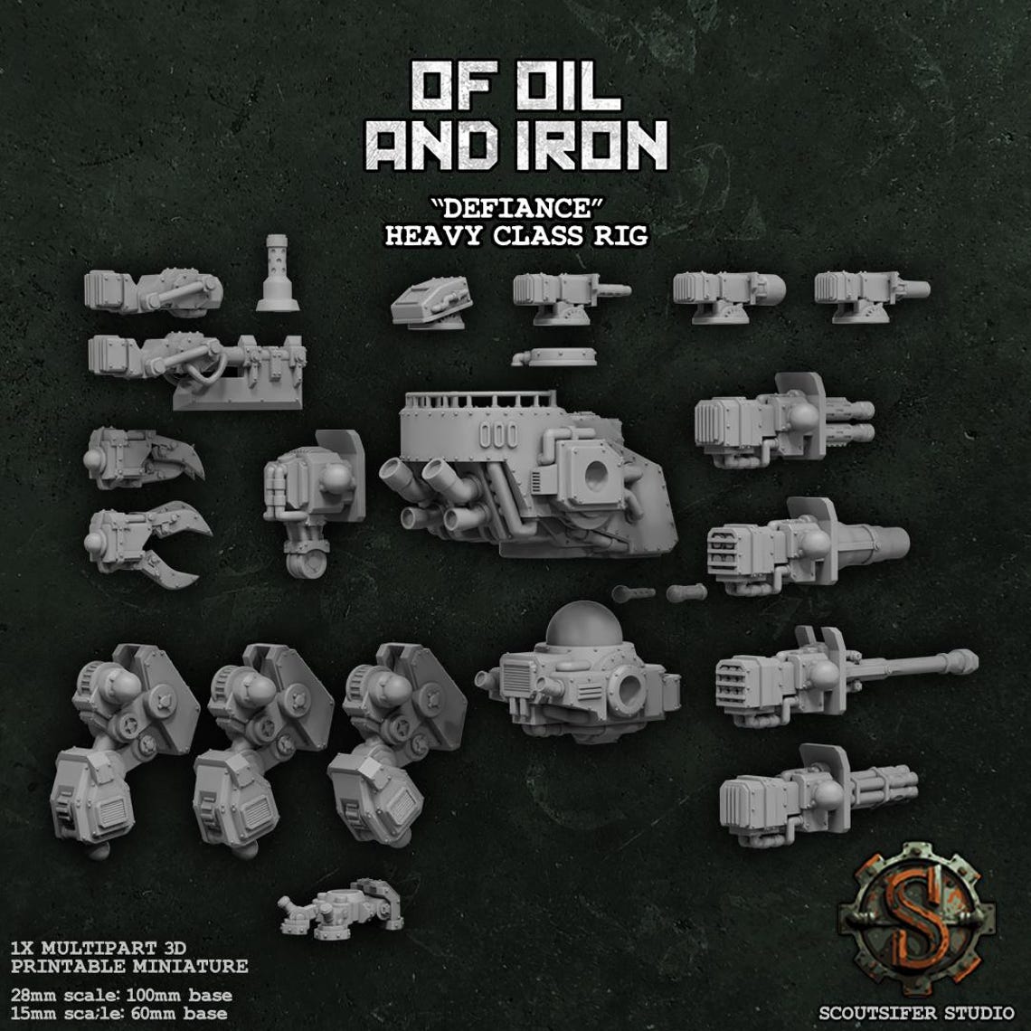 Tabletop Rigging Game Heavy Class Rig Defiance / Tabletop Model / Wargaming Miniature ...
