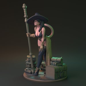 Sizet the Catgirl Sorceress / Tabletop Model / Miniature Figurine | MythReal Games