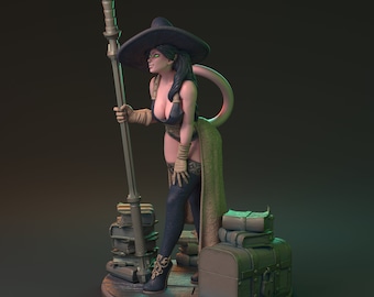 Sizet the Catgirl Sorceress / Tabletop Model / Miniature Figurine | MythReal Games