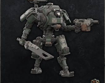 Multi-part Mech Warden / Tabletop Model / Wargaming Miniature | Scoutsifer