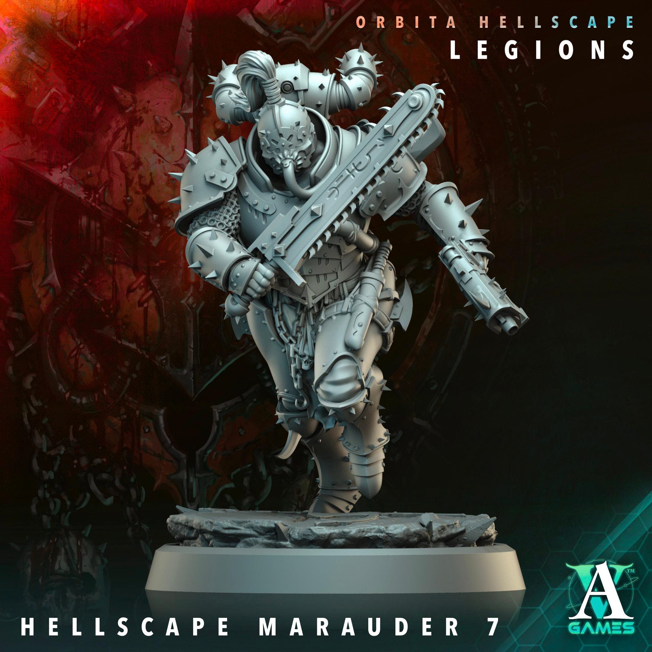 Tabletop Hellscape Hellscape Marauder / Tabletop Model / Miniature Figurine | Archvillain ...