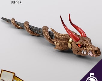 Wand of Fireballs / Tabletop Prop / Cosplay Prop | Props and Beyond
