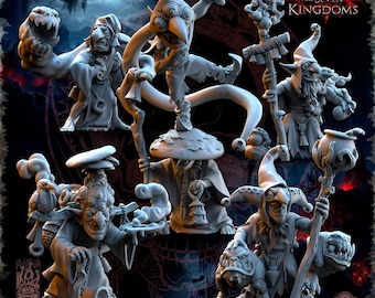 Goblin Mad Mushroom Squad / Tabletop Model / Wargaming Miniature | The Beholder Miniatures