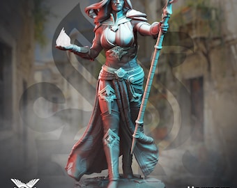 Harmara, elfia czarodziejka / Model stołowy / Figurka miniaturowa | DM Stash