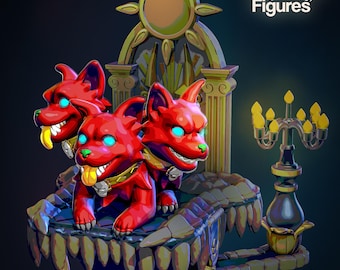 Chibi Cerberus / Figurka miniaturowa / Element wystawowy | NomNom Studios