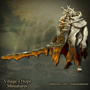 Fell Omen Warrior / Tabletop Model / Miniature Figurine | VIllage&#39;s Hope Miniatures