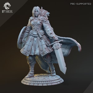 Arturia the Shield Maiden / Tabletop Model / Miniature Figurine | MythReal Games