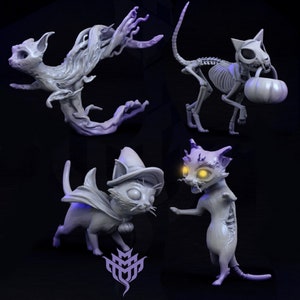 Trick or Treat Cats / Tabletop Modell / Miniatur Figur | Mini Monster Mayhem