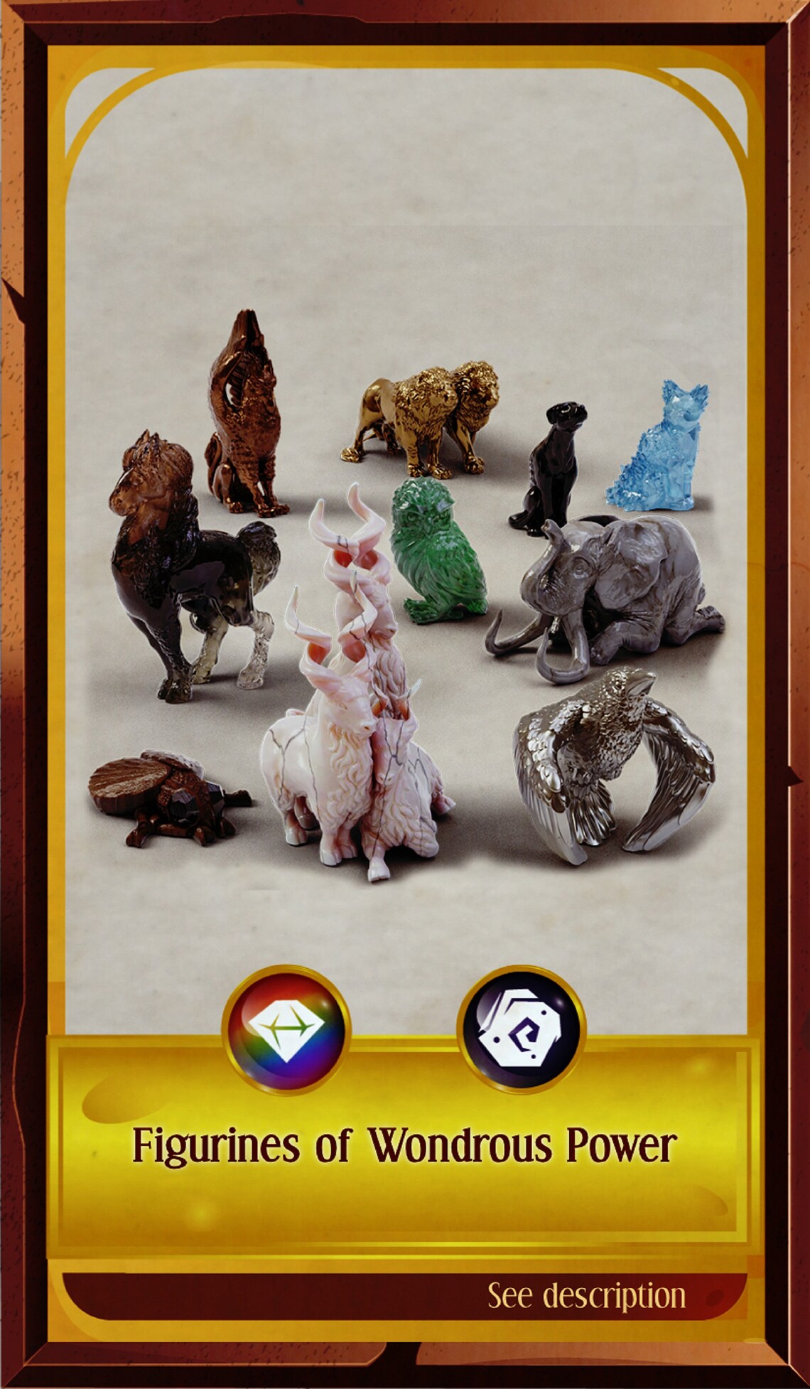 Figurine of Wondrous Power Silver Raven / Tabletop Prop / Etsy